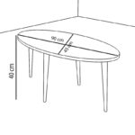 Τραπέζι σαλονιού Barton pakoworld sonoma-καφέ 90x45x40εκ - Image 4