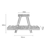 Ραφιέρα-σταντ φυτών Tisa pakoworld ξύλο καφέ 75x25x49εκ - Image 3