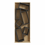 Βιβλιοθήκη Jamey pakoworld φυσικό-ανθρακί 60x24x153,6εκ - Image 7