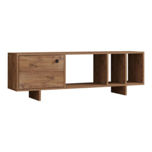 Έπιπλο τηλεόρασης Mueble pakoworld σε sonoma απόχρωση 140x29x45εκ