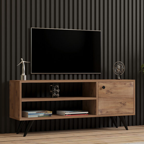 Έπιπλο τηλεόρασης Wison pakoworld σε sonoma απόχρωση 120x29x50εκ - Image 2