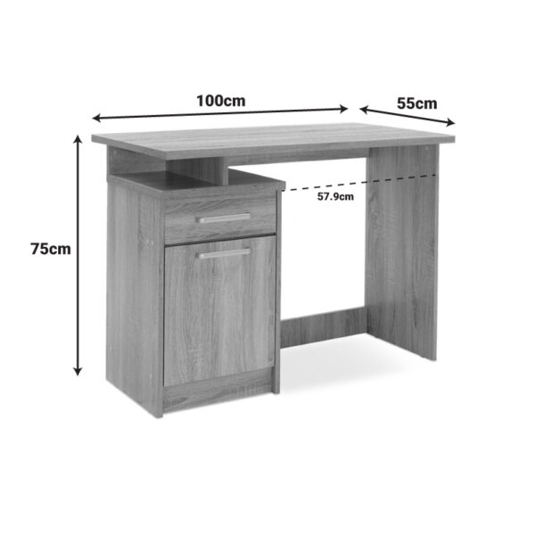 Γραφείο εργασίας Looney pakoworld χρώμα castillo-ροζ 100x55x75εκ - Image 6
