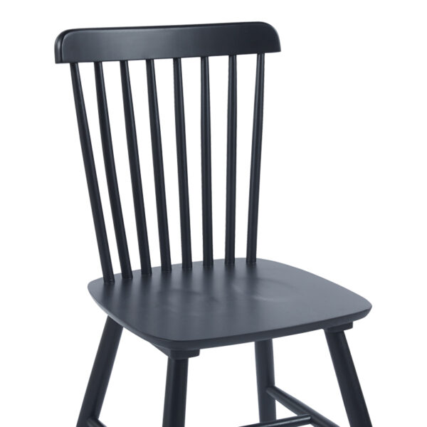 Καρέκλα Melia pakoworld rubberwood σε μαύρη απόχρωση 45x51x87εκ - Image 6