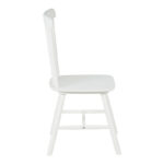 Καρέκλα Melia pakoworld rubberwood σε λευκή απόχρωση 45x51x87εκ - Image 3
