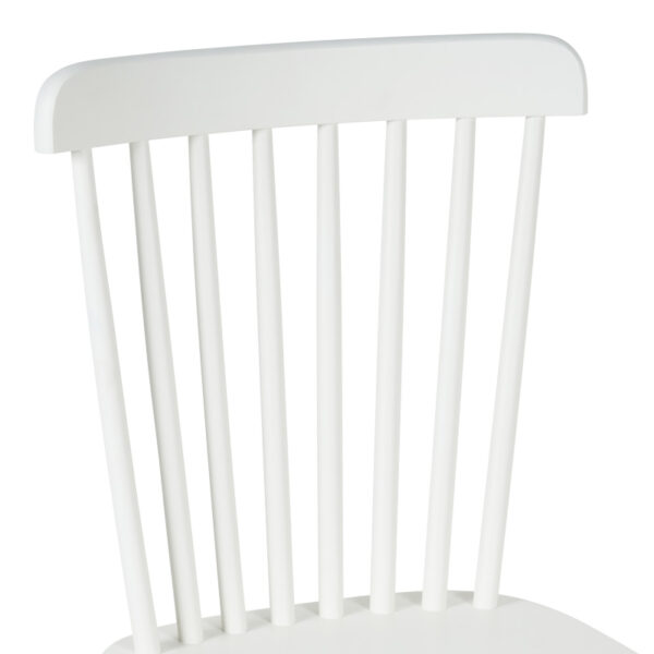 Καρέκλα Melia pakoworld rubberwood σε λευκή απόχρωση 45x51x87εκ - Image 5