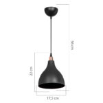 Φωτιστικό οροφής μονόφωτο Lofty pakoworld Ε27 μαύρο Φ18x22εκ - Image 4