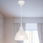 Φωτιστικό οροφής μονόφωτο Orazio pakoworld Ε27 διάφανο-λευκό Φ18.5x56εκ - Image 2