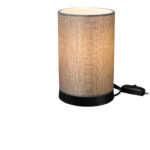 Επιτραπέζιο φωτιστικό Fana pakoworld ύφασμα σε γκρι απόχρωση Φ14x21εκ - Image 3