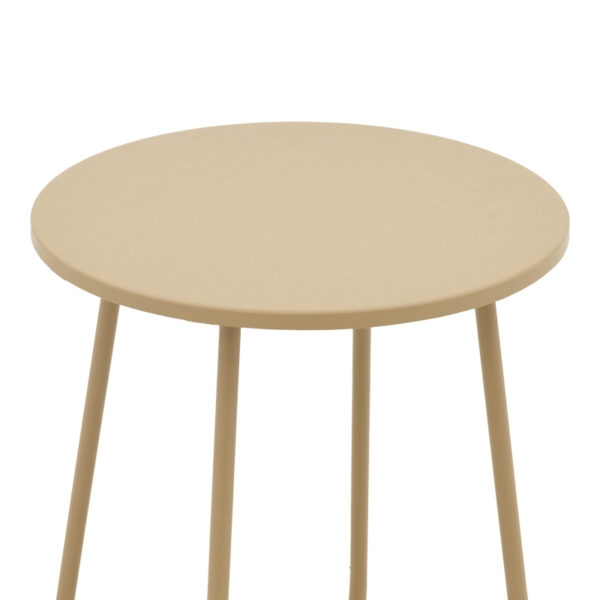Τραπέζι Bramwell pakoworld μέταλλο μπεζ Φ40x50εκ - Image 3