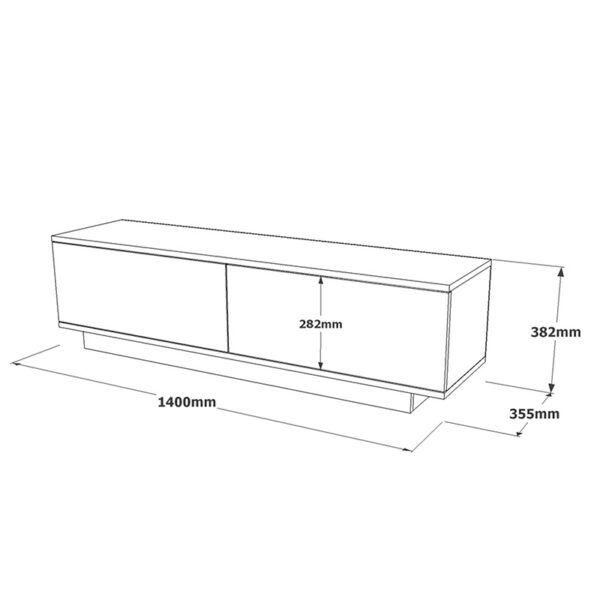 Έπιπλο τηλεόρασης Zoeva pakoworld wenge 140x.35x38.2εκ - Image 6