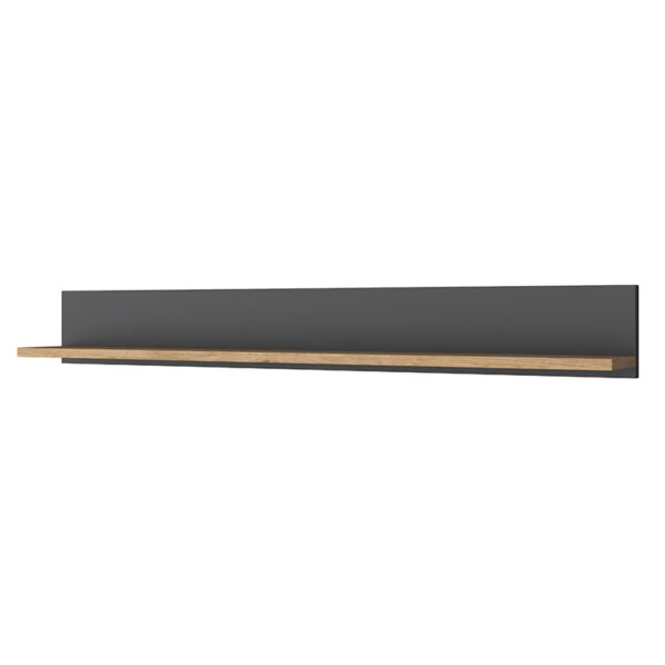 Γραφείο με βιβλιοθήκη Goldie pakoworld ανθρακί-φυσικό 160x45x161.8εκ - Image 6