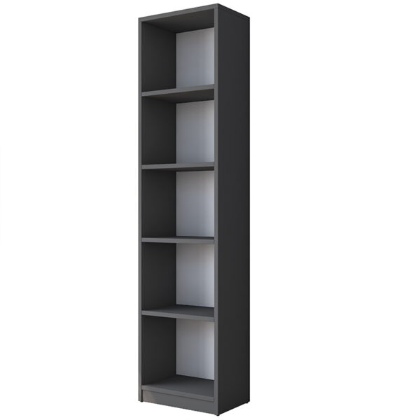 Γραφείο με βιβλιοθήκη Goldie pakoworld ανθρακί-φυσικό 160x45x161.8εκ - Image 7