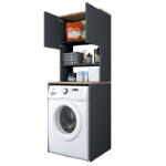 Έπιπλο πλυντηρίου Rasmus pakoworld ανθρακί-φυσικό 65x60x183.6εκ. - Image 2