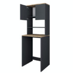 Έπιπλο πλυντηρίου Rasmus pakoworld ανθρακί-φυσικό 65x60x183.6εκ. - Image 6