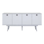 Μπουφές Salonde pakoworld λευκό μελαμίνης-λευκό pp πόδι 180x40x82.6εκ - Image 4
