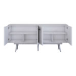 Μπουφές Salonde pakoworld λευκό μελαμίνης-λευκό pp πόδι 180x40x82.6εκ - Image 5