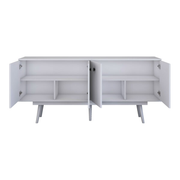 Μπουφές Salonde pakoworld λευκό μελαμίνης-λευκό pp πόδι 180x40x82.6εκ - Image 5