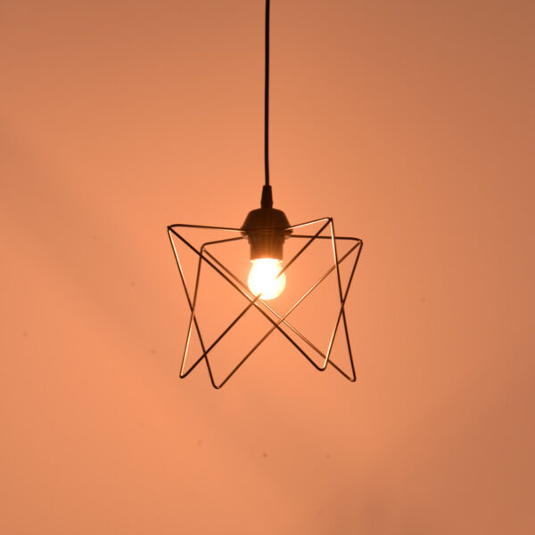 Φωτιστικό οροφής Langit pakoworld Ε27 μέταλλο μάυρο 18x18x65εκ - Image 2