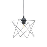 Φωτιστικό οροφής Langit pakoworld Ε27 μέταλλο μάυρο 18x18x65εκ