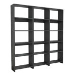 Βιβλιοθήκη Rabuku pakoworld σε ανθρακί απόχρωση 146x22x160εκ