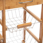 Τρόλεϊ-ραφιέρα 7όροφη Esla pakoworld bamboo φυσικό-λευκό 73,5x37x86εκ - Image 3