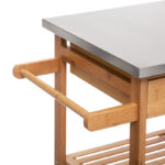 Τρόλεϊ-ραφιέρα 7όροφη Esla pakoworld bamboo φυσικό-λευκό 73,5x37x86εκ - Image 4