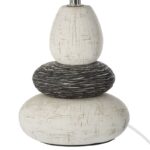 Επιτραπέζιο φωτιστικό Rockgem pakoworld Ε27 ivory-ανθρακί Φ18x33εκ - Image 2
