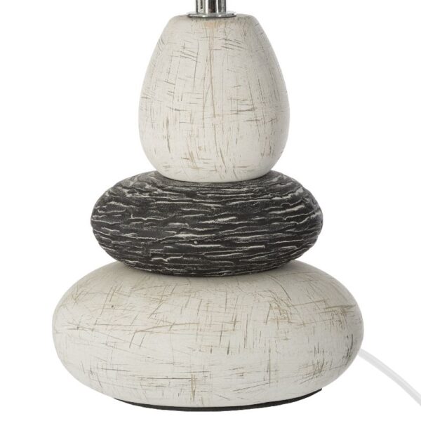 Επιτραπέζιο φωτιστικό Rockgem pakoworld Ε27 ivory-ανθρακί Φ18x33εκ - Image 2