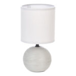 Επιτραπέζιο φωτιστικό PWL-1210 pakoworld Ε14 60W κεραμικό γκρι Φ13x25εκ