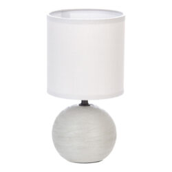 Επιτραπέζιο φωτιστικό PWL-1210 pakoworld Ε14 60W κεραμικό γκρι Φ13x25εκ