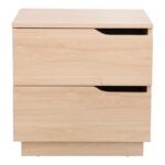 Κομοδίνο Verena pakoworld σε φυσική απόχρωση 48x40x48εκ - Image 3