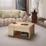 Τραπέζι σαλονιού Aravis pakoworld πολυμορφικό σε φυσική απόχρωση 80x60x42εκ - Image 2