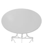 Τραπέζι Ζαππείου Noah pakoworld μεταλλικό λευκό Φ58x72εκ - Image 2