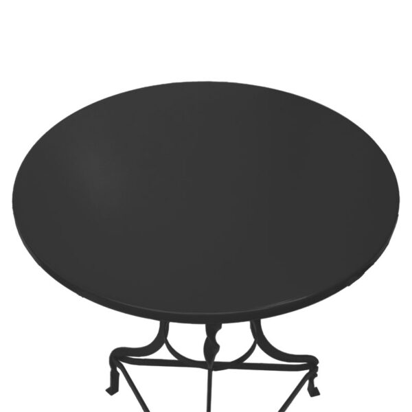 Τραπέζι Ζαππείου Noah pakoworld μεταλλικό μαύρο Φ58x72εκ - Image 2