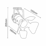 ^TRACK LIGHT No244 BLACK 2WIRE GU10 - Image 2