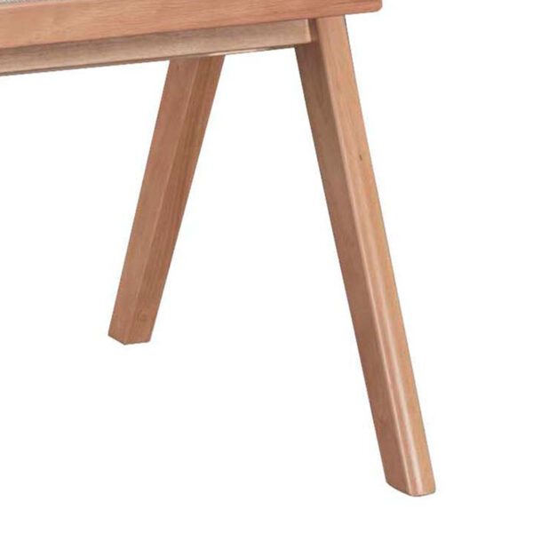 Πολυθρόνα Winslow pakoworld ξύλο rubberwood ανοικτό καρυδί-pvc rattan φυσικό-ύφασμα γκρι - Image 4