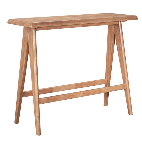 Τραπεζαρία μπαρ Winslow pakoworld σετ 5τεμ ξύλο rubberwood ανοιχτό καρυδί 120x45x100εκ - Image 2