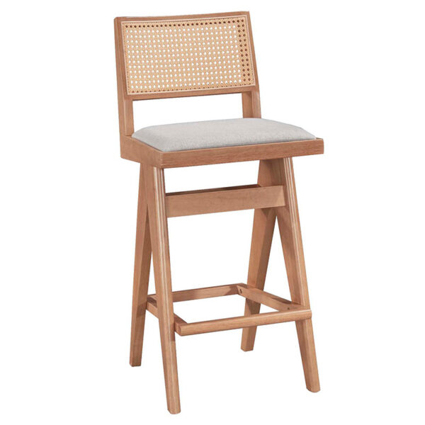 Τραπεζαρία μπαρ Winslow pakoworld σετ 5τεμ ξύλο rubberwood ανοιχτό καρυδί 120x45x100εκ - Image 3
