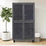 Παπουτσοθήκη-ντουλάπι Ronan pakoworld χρώμα wenge 70.5x35x122εκ - Image 3