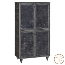 Παπουτσοθήκη-ντουλάπι Ronan pakoworld χρώμα wenge 70.5x35x122εκ
