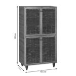 Παπουτσοθήκη-ντουλάπι Ronan pakoworld χρώμα wenge 70.5x35x122εκ - Image 4