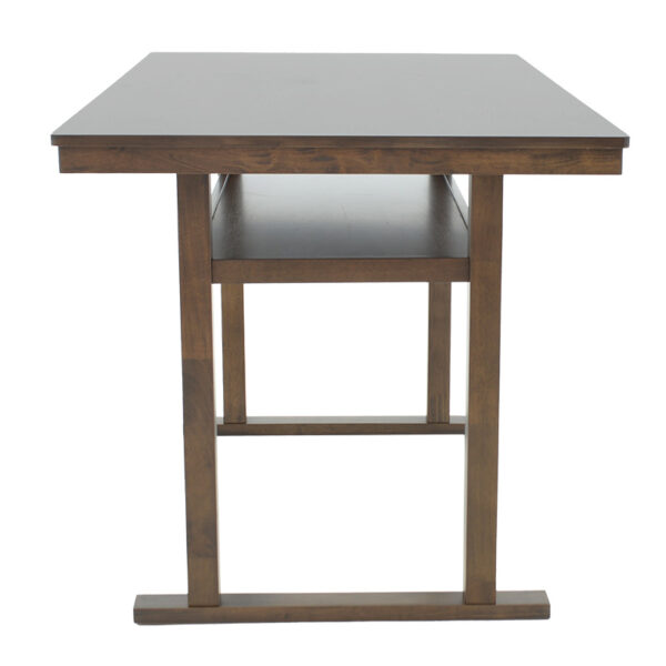 Τραπέζι μπαρ Tenor pakoworld φυσικό ξύλο rubberwood-ΜDF καρυδί 150x90x91.5εκ - Image 4