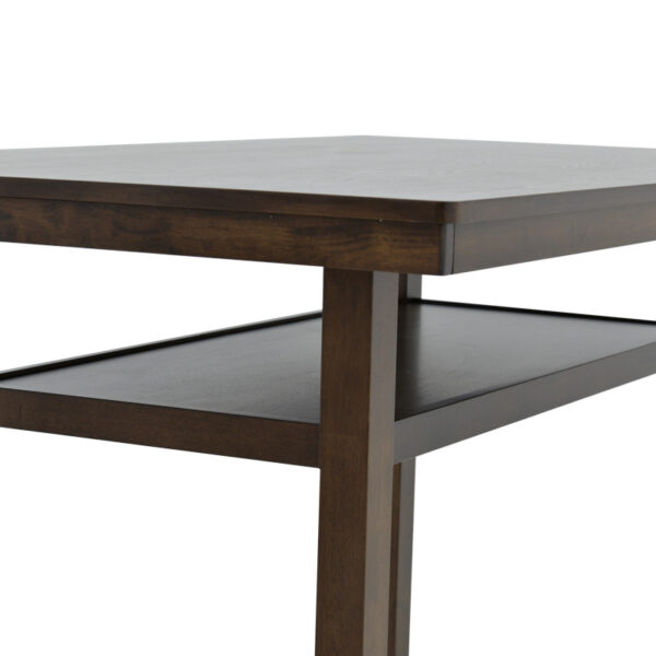 Τραπέζι μπαρ Tenor pakoworld φυσικό ξύλο rubberwood-ΜDF καρυδί 150x90x91.5εκ - Image 5
