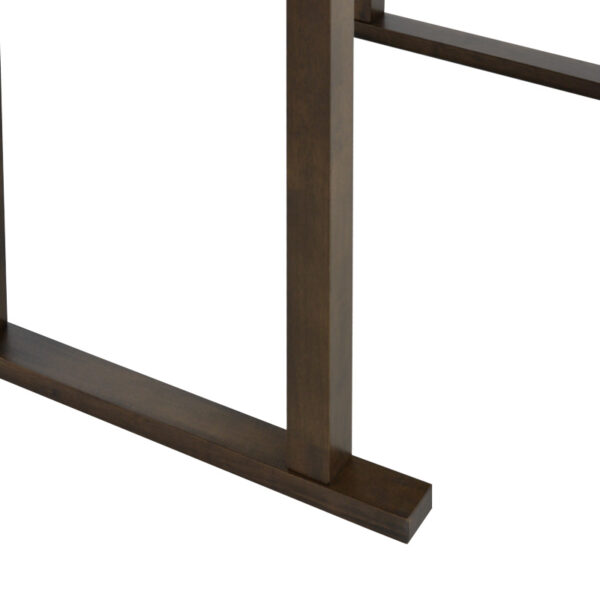 Τραπέζι μπαρ Tenor pakoworld φυσικό ξύλο rubberwood-ΜDF καρυδί 150x90x91.5εκ - Image 6