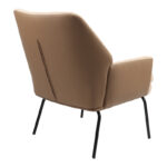 Πολυθρόνα Kieran pakoworld ύφασμα καφέ-πόδι μαύρο 77x69x82.5εκ - Image 2