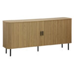 Μπουφές Scandi pakoworld MDF φυσικό με μεταλλικά μαύρα πόδια 170x45x80εκ