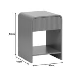 Κομοδίνο Lemperto pakoworld MDF σε γκρι απόχρωση 40x40x53εκ - Image 6