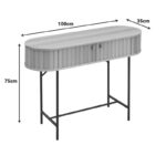 Κονσόλα Zakro pakoworld MDF-μέταλλο σε oak απόχρωση 80x30x70εκ - Image 3