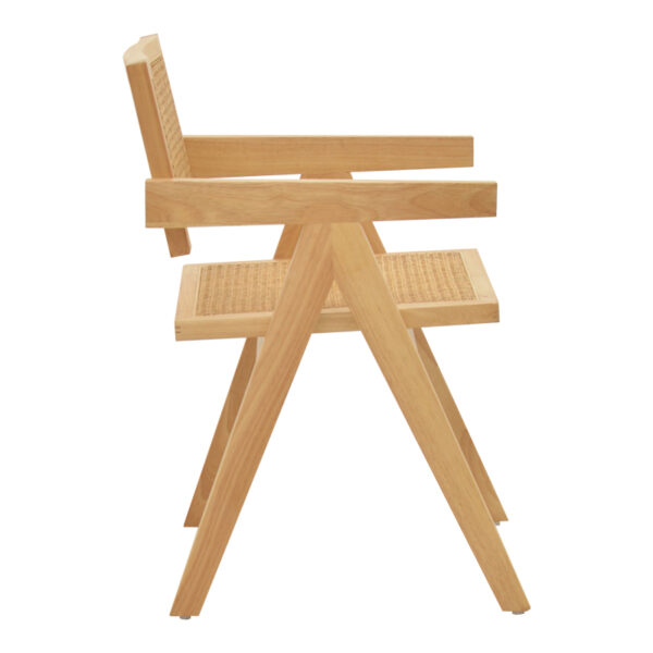 Πολυθρόνα Winslow pakoworld φυσικό rubberwood 52x59x79εκ - Image 3