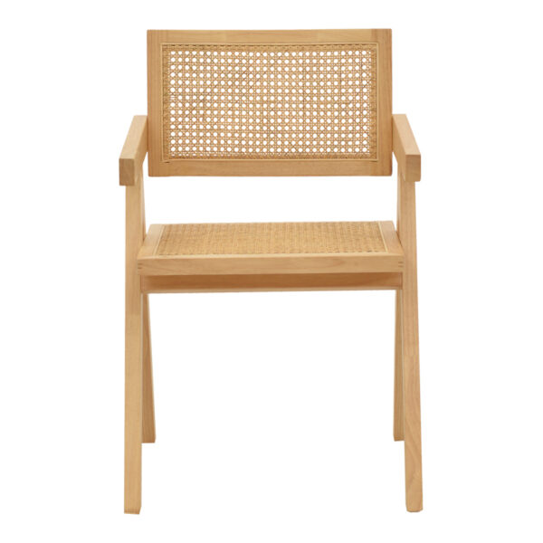 Πολυθρόνα Winslow pakoworld φυσικό rubberwood 52x59x79εκ - Image 4